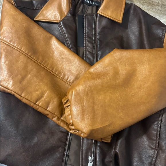 Lioness Brown and Tan Bomber Jacket - Picture 2 of 4